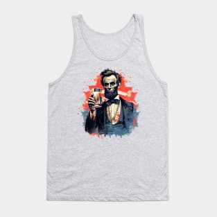 Abe Drinkin 4th Of July Shirt Independence Day Tank Top